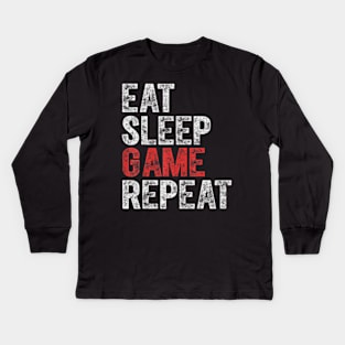 Video Gamer Eat Sleep Game Kids Long Sleeve T-Shirt